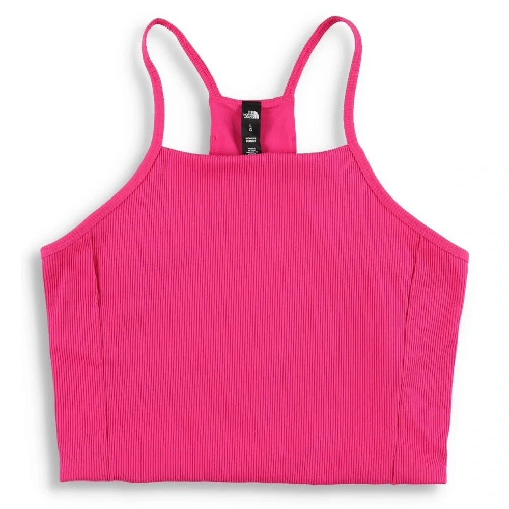 The North Face Guide Forward Rib Tanklette Women's Top Pink Glow Size XL